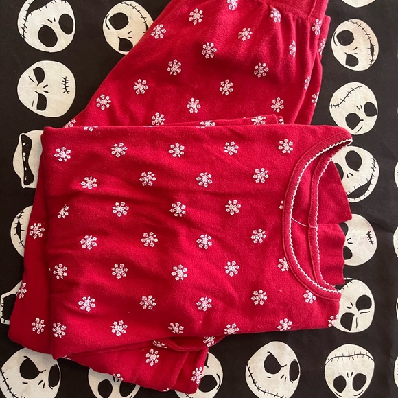 Lands' End Red Floral Kids Pajama Set - Picture 1 of 3